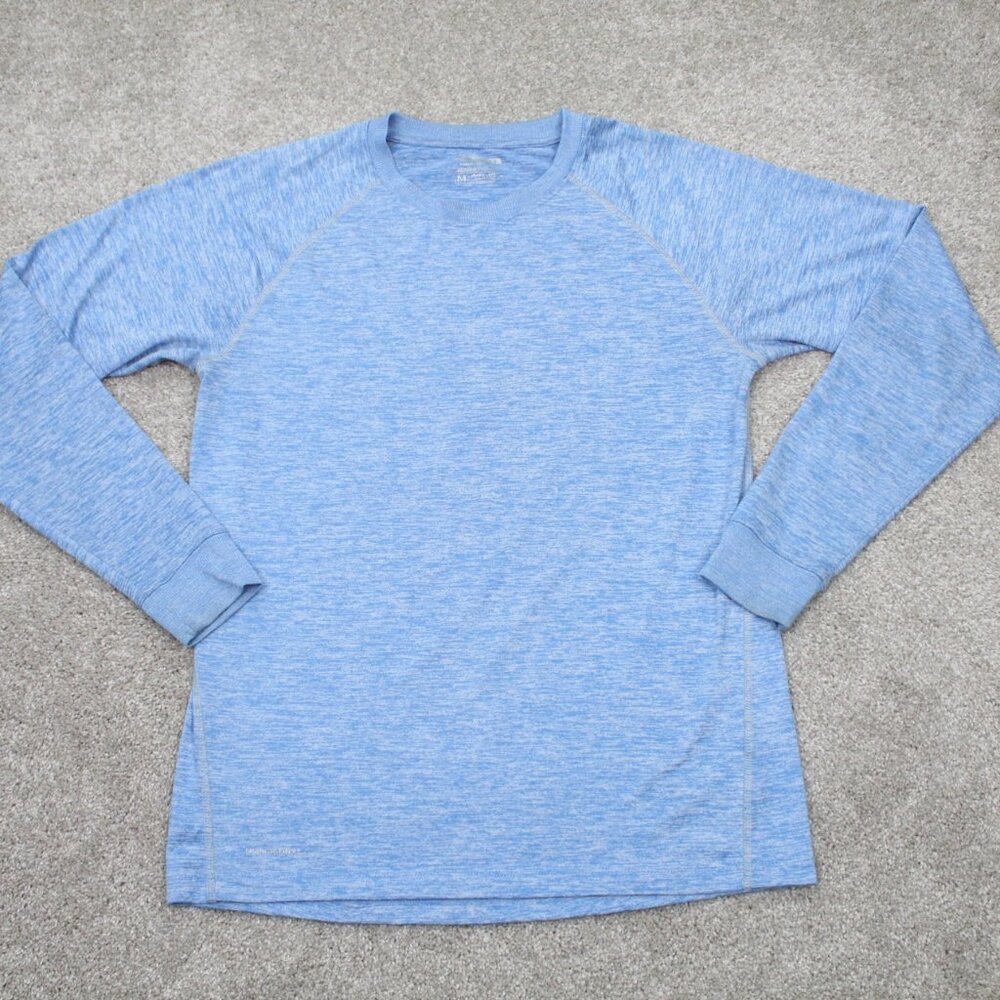 Layer‎ 8 Performance Shirt Mens Medium Blue Qwick-Dry Athleisure Activewear